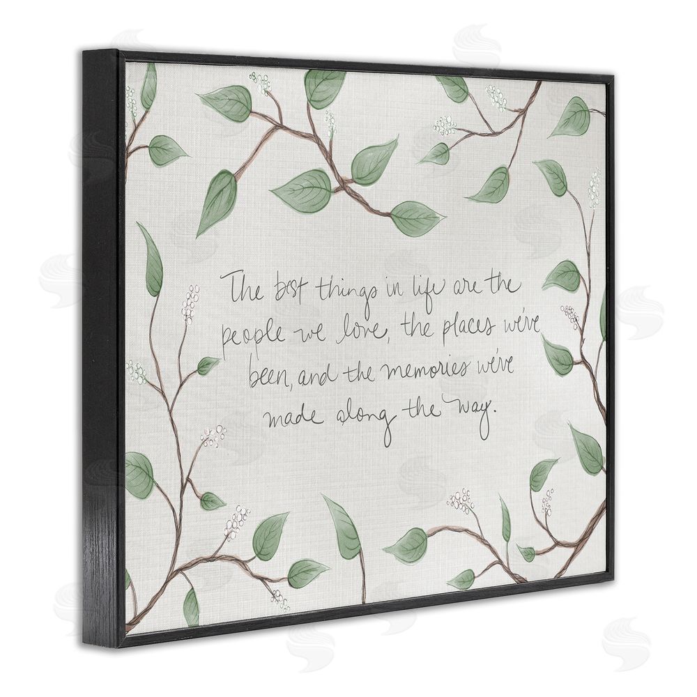 SD Graphics Studio The Best Things In Life Black Framed Giclee Wall Art Print