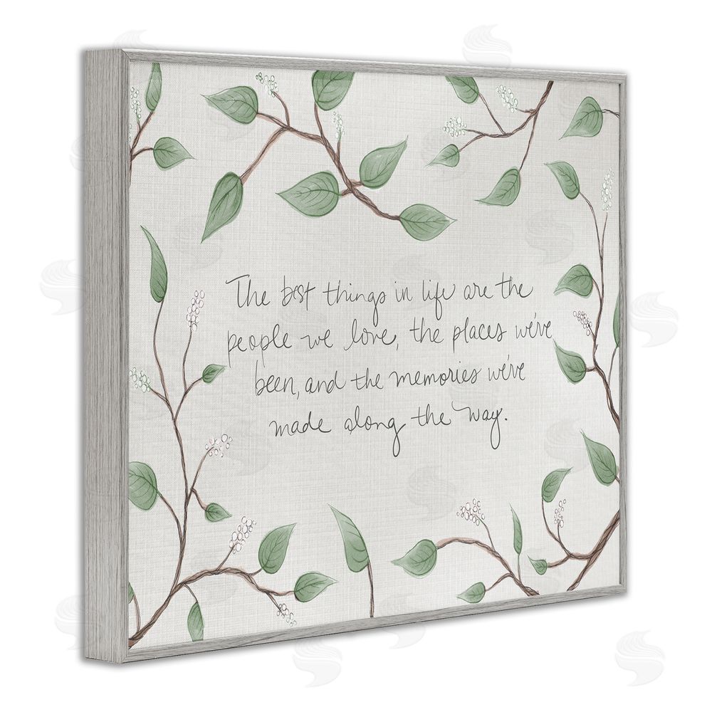 SD Graphics Studio The Best Things In Life Gray Framed Giclee Wall Art Print