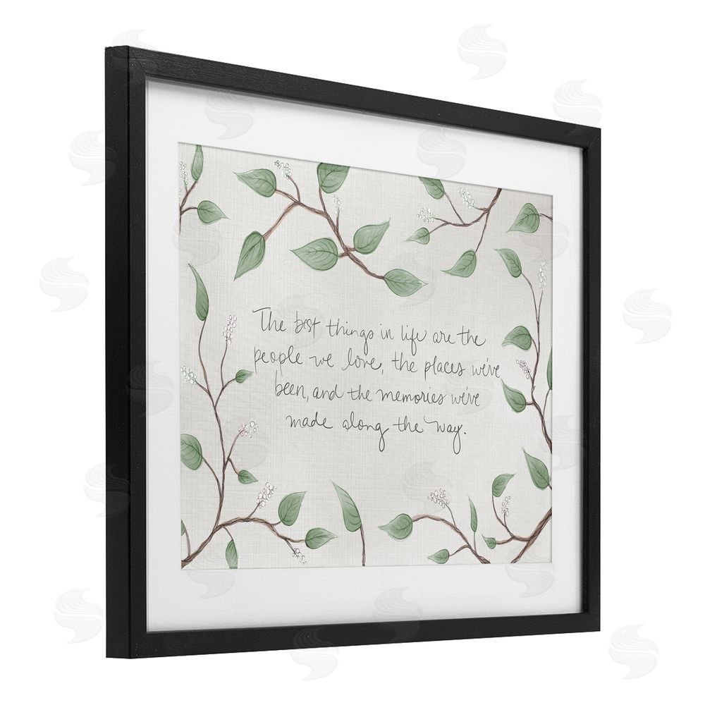 SD Graphics Studio The Best Things In Life Black Framed Print Under Glass Wall Art