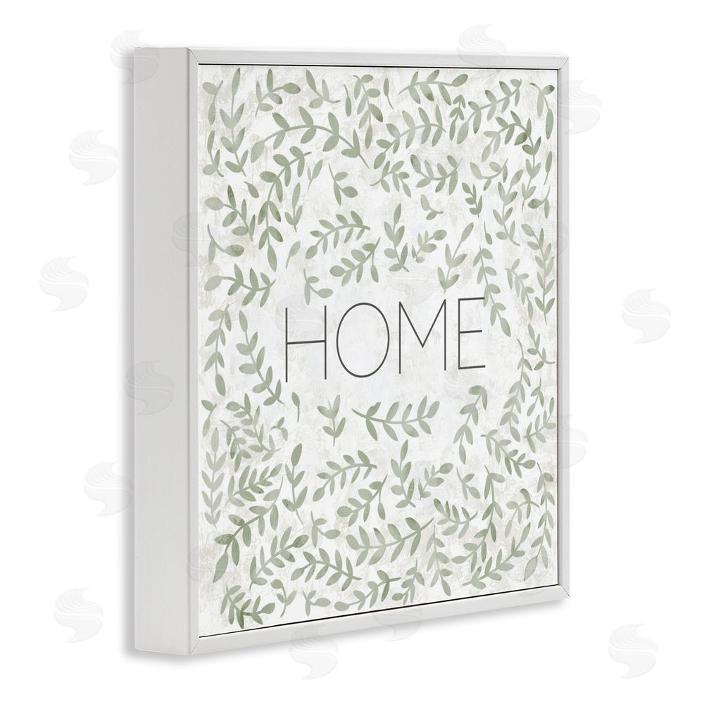 Sundance Graphics Curved Ivy Sprigs Greenery White Framed Giclee Wall Art Print