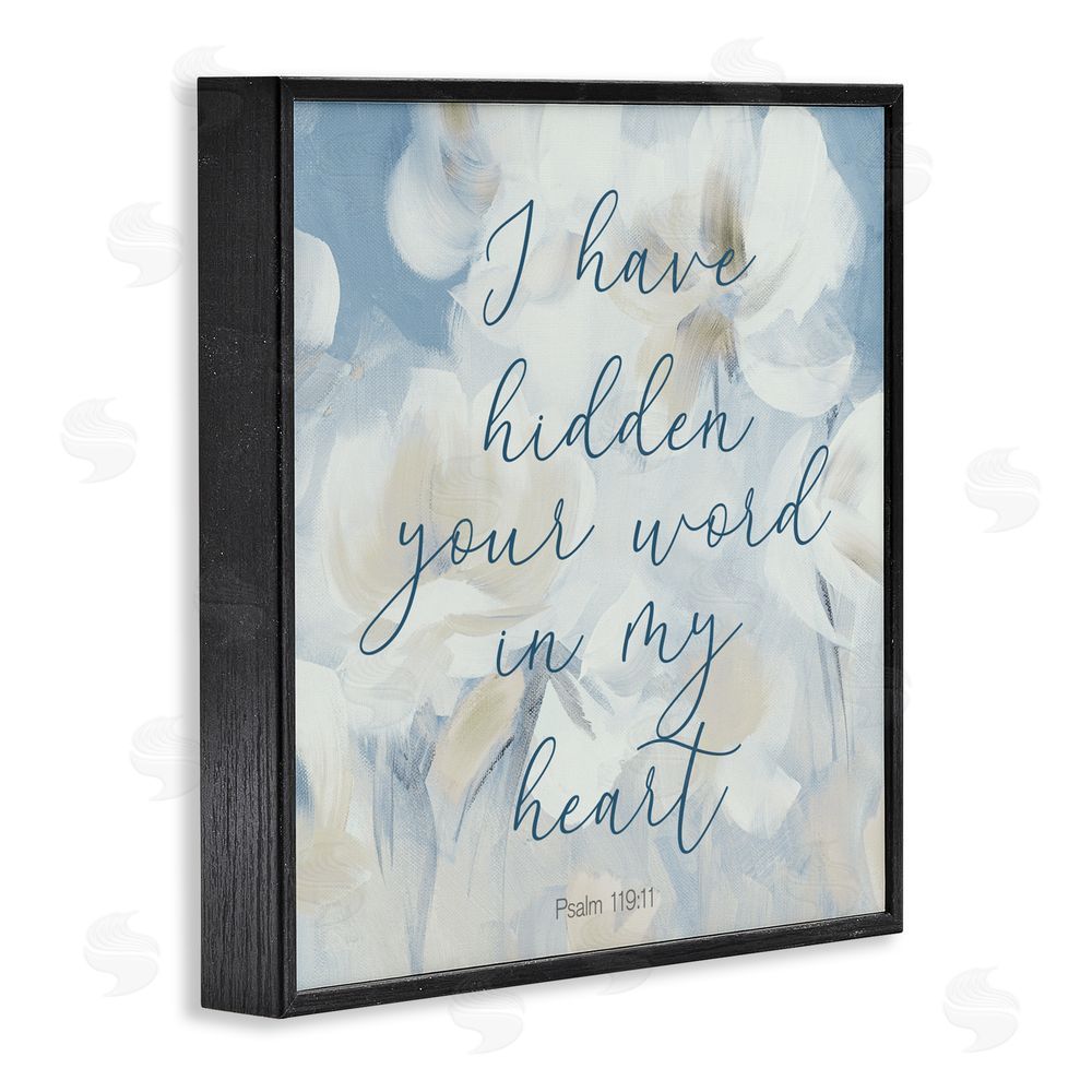 Sundance Graphics Hidden Your Word In My Heart Black Framed Giclee Wall Art Print