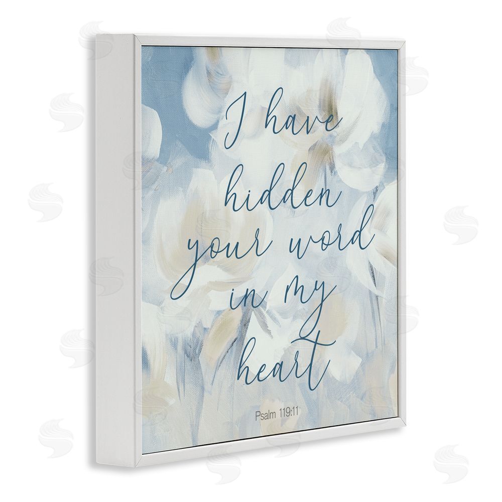 Sundance Graphics Hidden Your Word In My Heart White Framed Giclee Wall Art Print