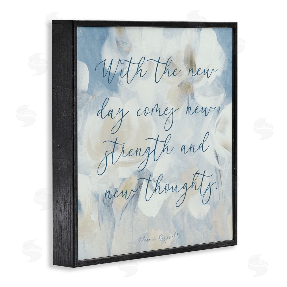 Lanie Loreth Strength & New Thoughts Quote Black Framed Giclee Wall Art Print