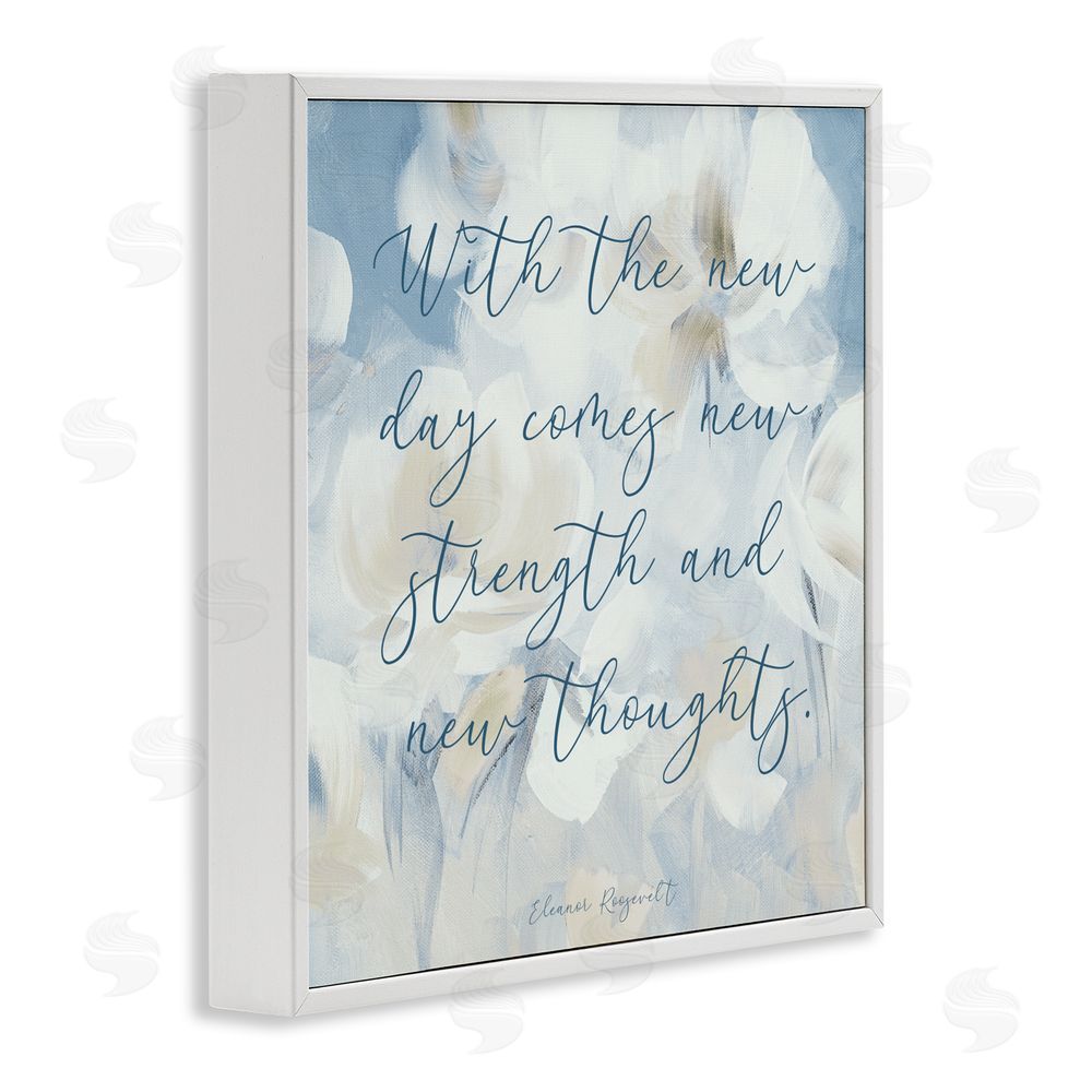 Lanie Loreth Strength & New Thoughts Quote White Framed Giclee Wall Art Print