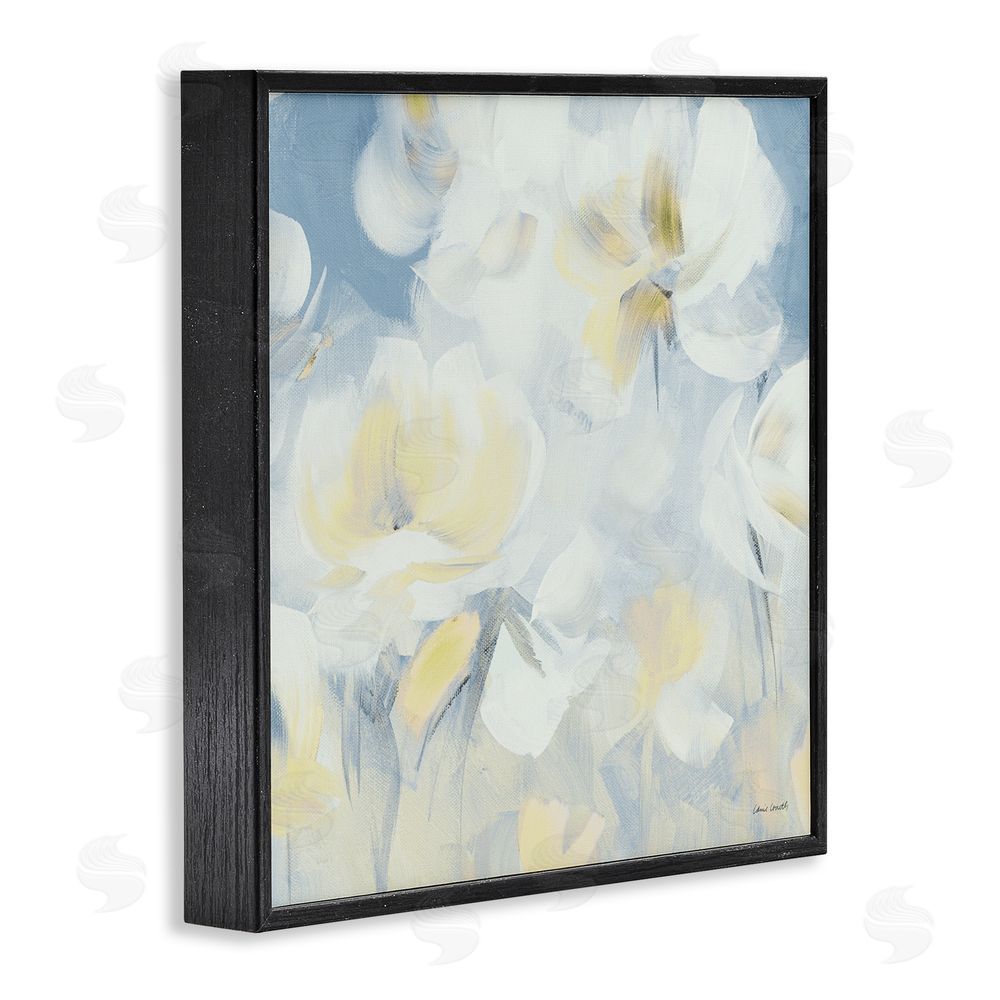Lanie Loreth Soft & Gentle Flower Field Black Framed Giclee Wall Art Print