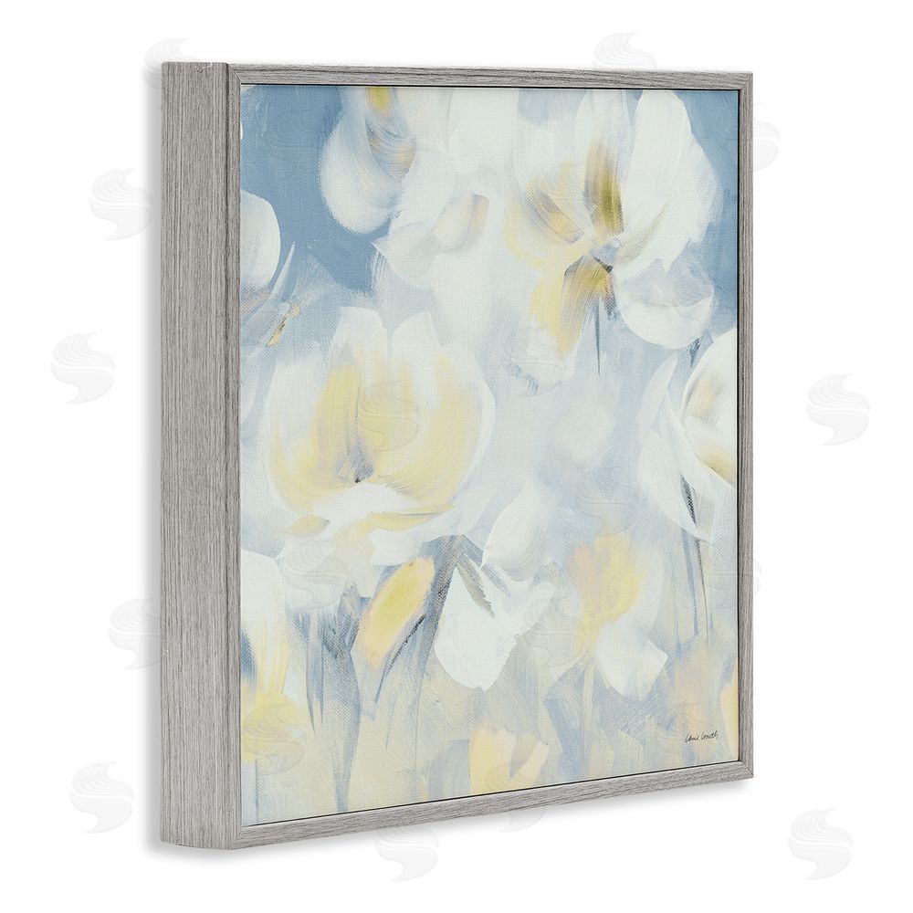 Lanie Loreth Soft & Gentle Flower Field Gray Framed Giclee Wall Art Print