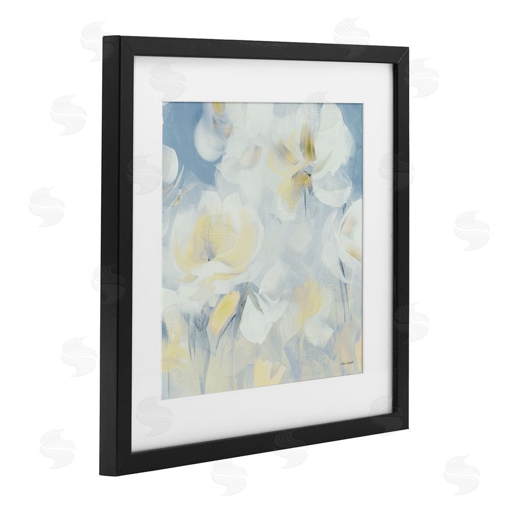 Lanie Loreth Soft & Gentle Flower Field Black Framed Print Under Glass Wall Art
