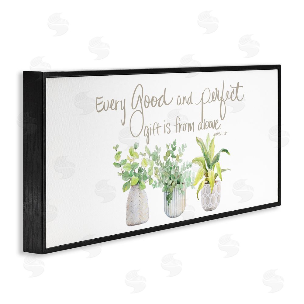 Sundance Graphics Every Good & Perfect Gift Black Framed Giclee Wall Art Print