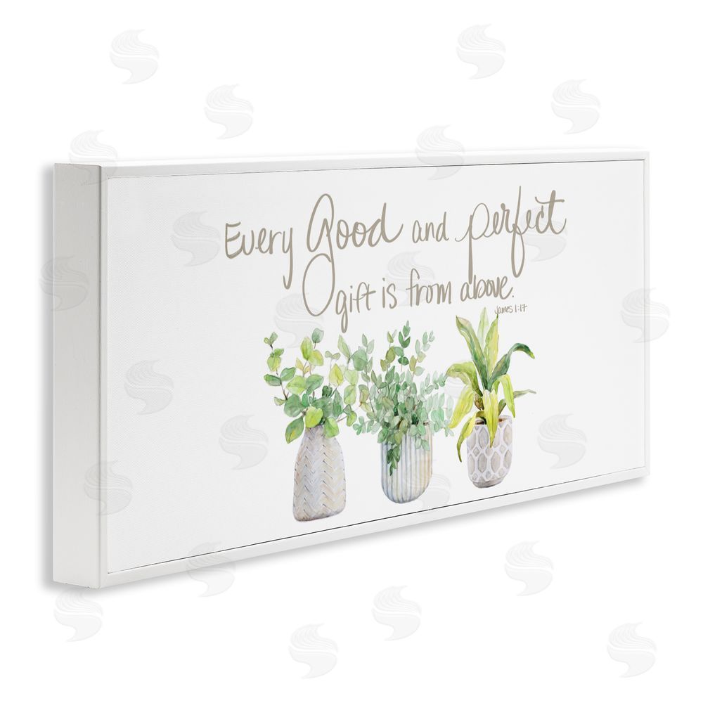 Sundance Graphics Every Good & Perfect Gift White Framed Giclee Wall Art Print