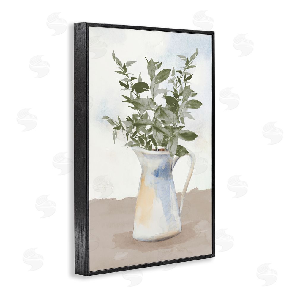 Sundance Graphics Eucalyptus Botanicals Vase Black Framed Giclee Wall Art Print