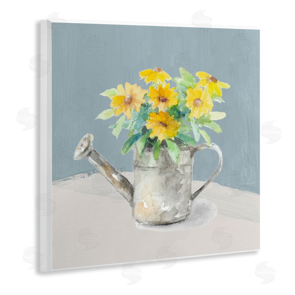 Sundance Graphics Daisies in Watering Can Wall Plaque Printed Art