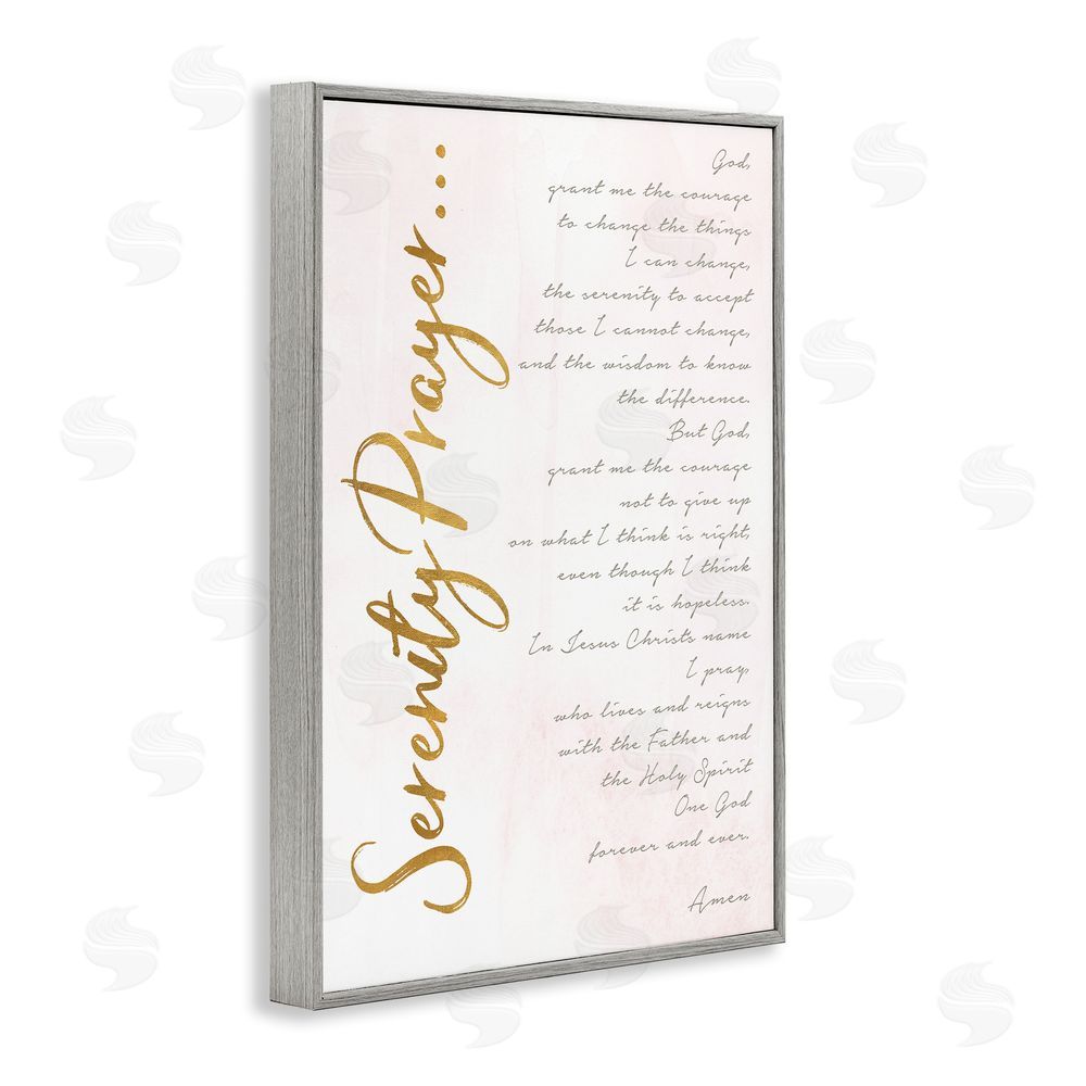 Anna Quach Serenity Prayer Scripture Gray Framed Giclee Wall Art Print