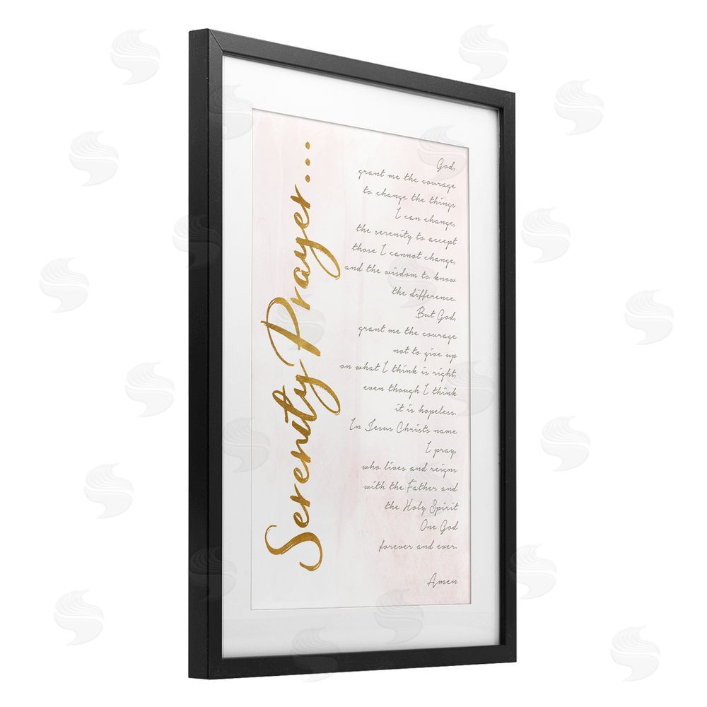 Anna Quach Serenity Prayer Scripture Black Framed Print Under Glass Wall Art