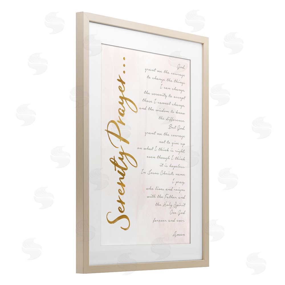 Anna Quach Serenity Prayer Scripture Birch Framed Print Under Glass Wall Art