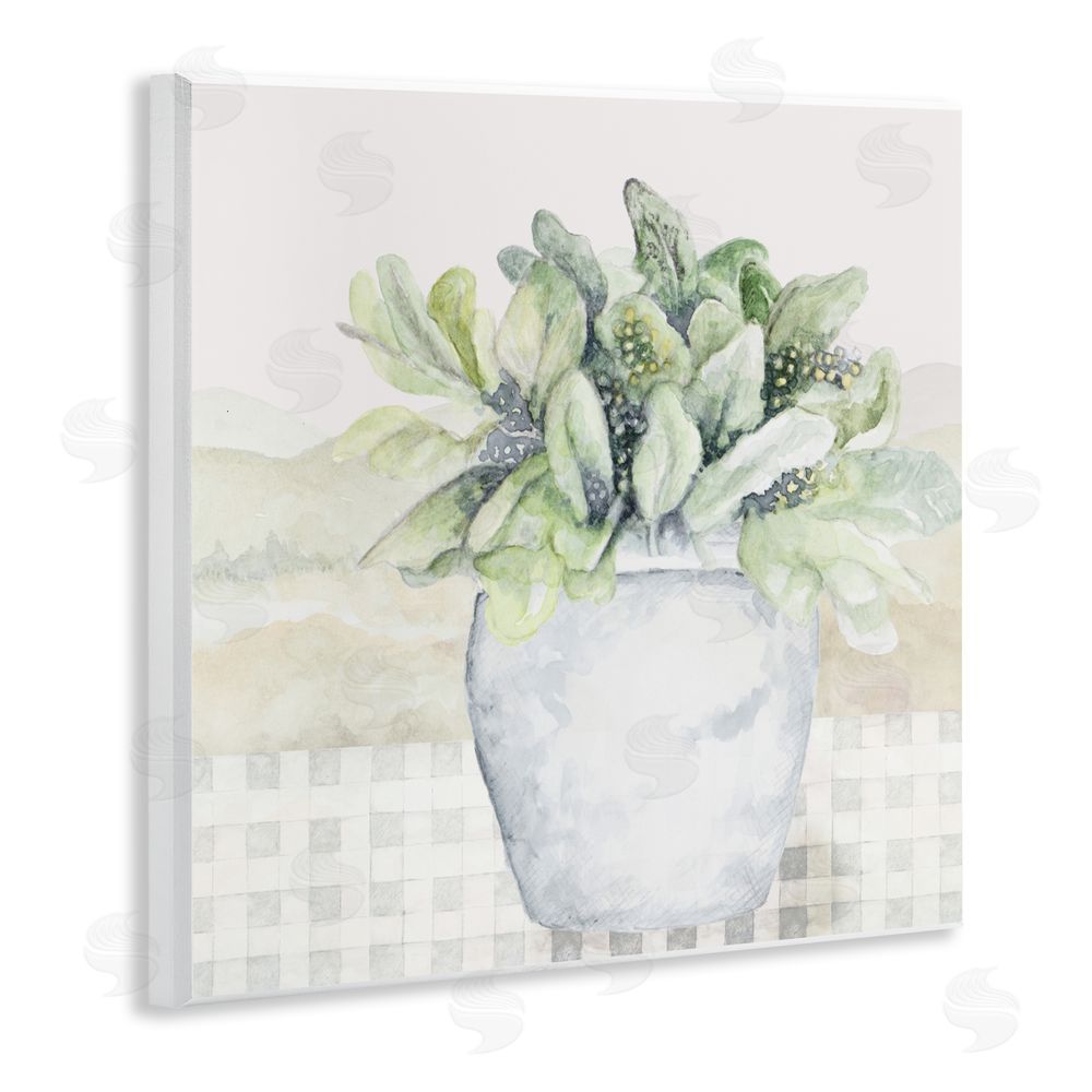 Janice Gaynor Potted Farm Herbs Arrangement Wall Plaque Art Print
