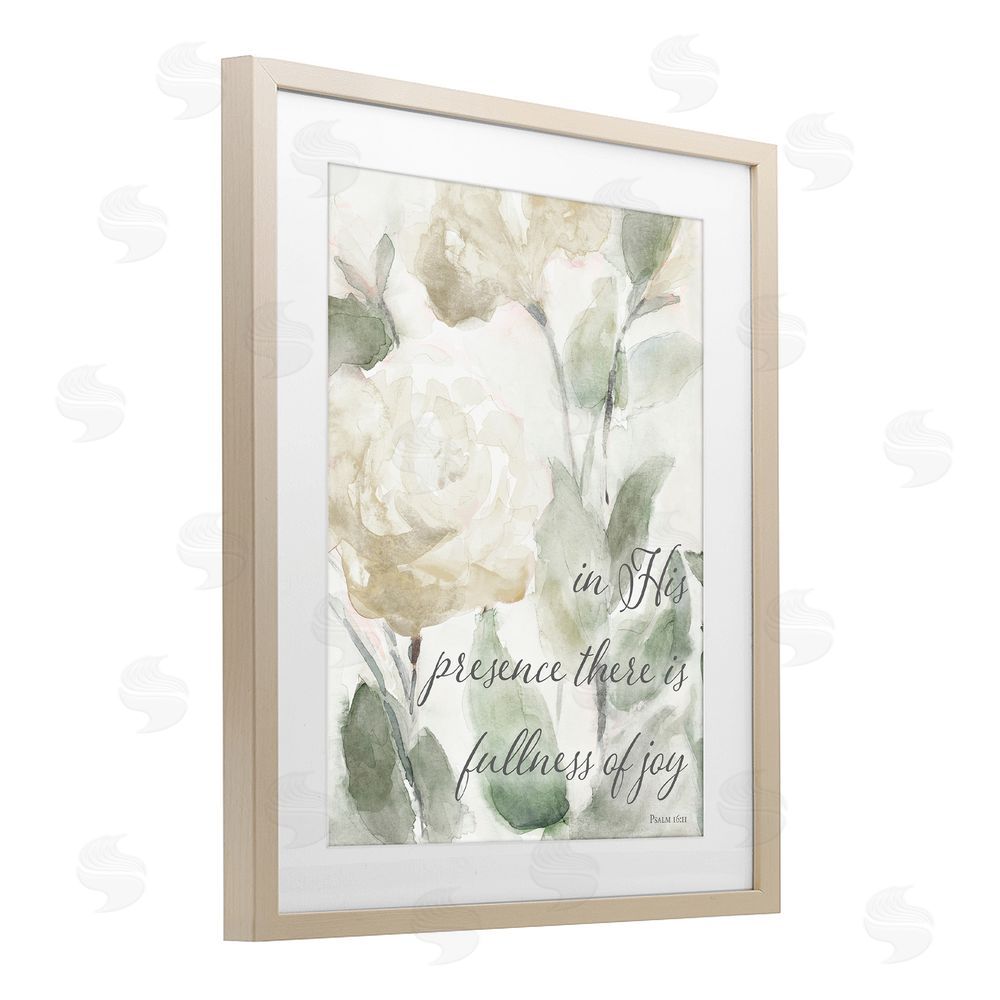 Sundance Graphics His Presence Floral Scripture Birch Framed Print Under Glass Wall Art