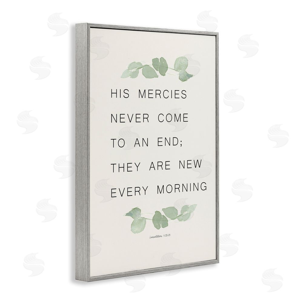 Sundance Graphics Mercies New Every Morning Gray Framed Giclee Wall Art Print