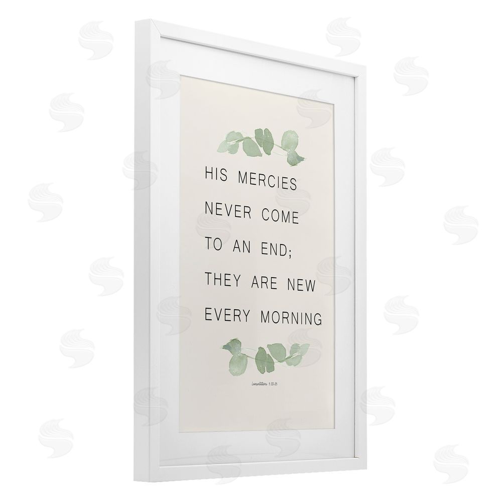 Sundance Graphics Mercies New Every Morning White Framed Print Under Glass Wall Art