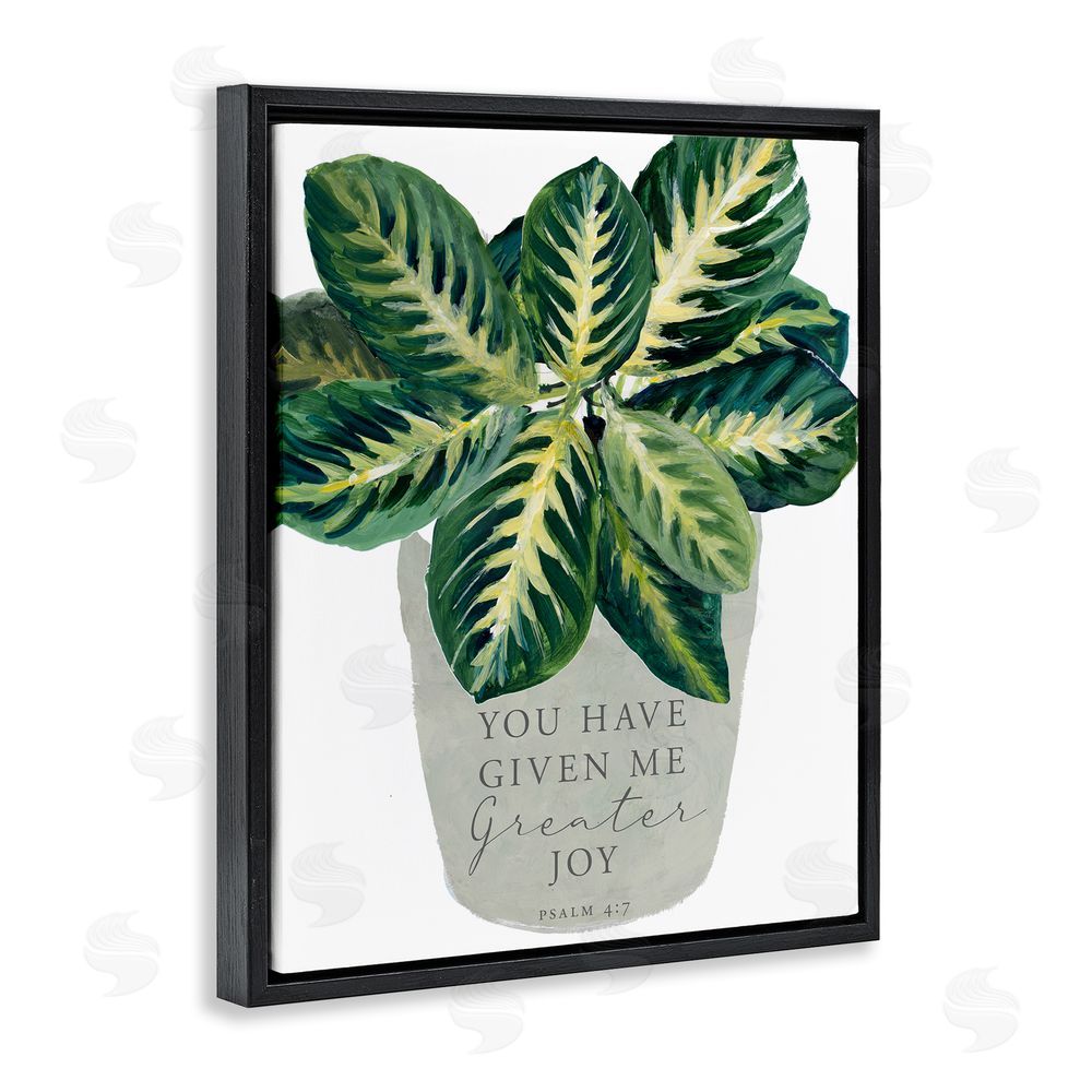 Lanie Loreth Prayer & House Plant Black Floating Frame Canvas Wall Art Print