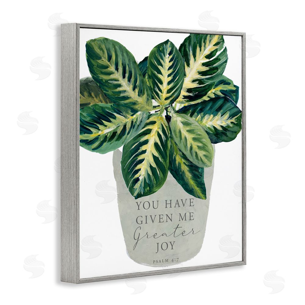 Lanie Loreth Prayer & House Plant Gray Framed Giclee Wall Art Print