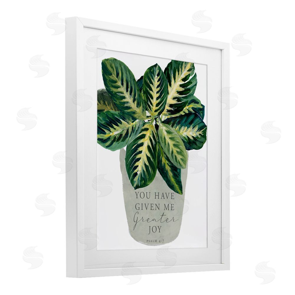 Lanie Loreth Prayer & House Plant White Framed Print Under Glass Wall Art