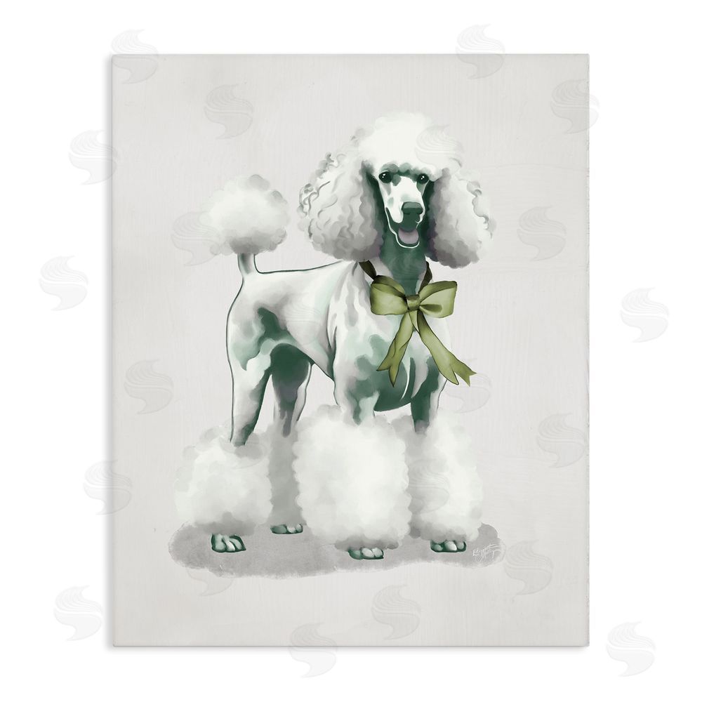 Sundance Graphics Graceful Poodle & Ribbon Canvas Wall Art Print