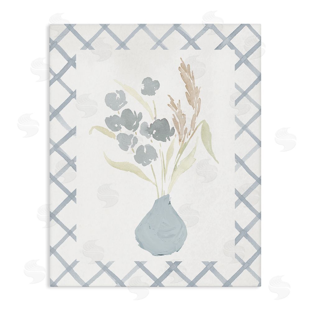 Sundance Graphics Muted Blue Anna Bouquet Canvas Wall Art Print