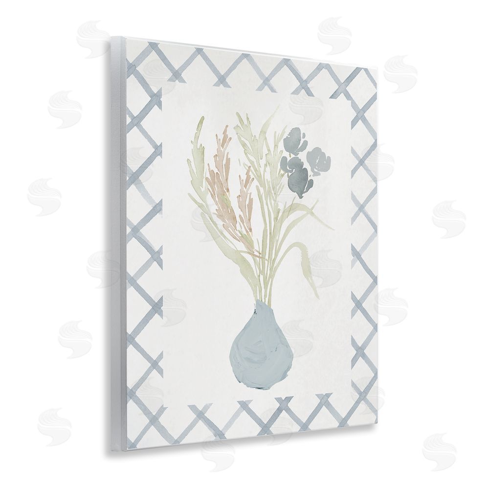 Elizabeth Medley Soft Blue Anna Bouquet Wall Plaque Art Print