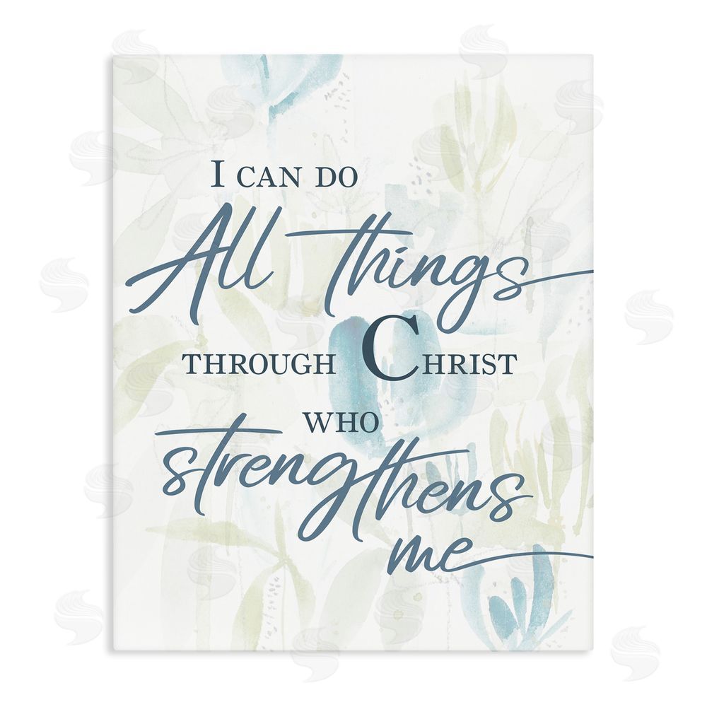 Sundance Graphics All Things Through Christ Canvas Wall Art Print