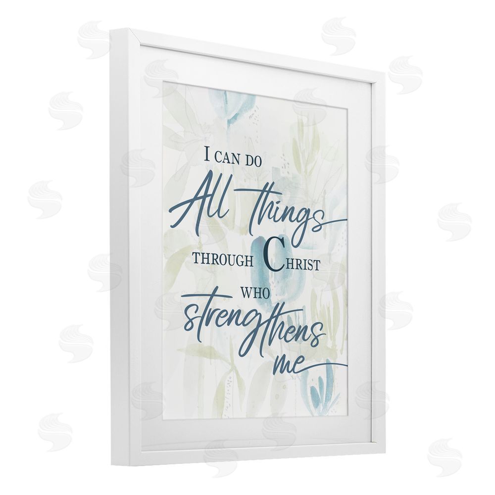 Sundance Graphics All Things Through Christ White Framed Print Under Glass Wall Art