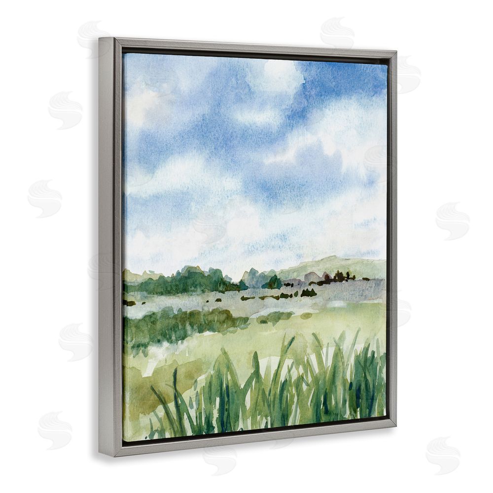 Sundance Graphics Fresh Spring Morning Gray Floating Frame Canvas Wall Art Print