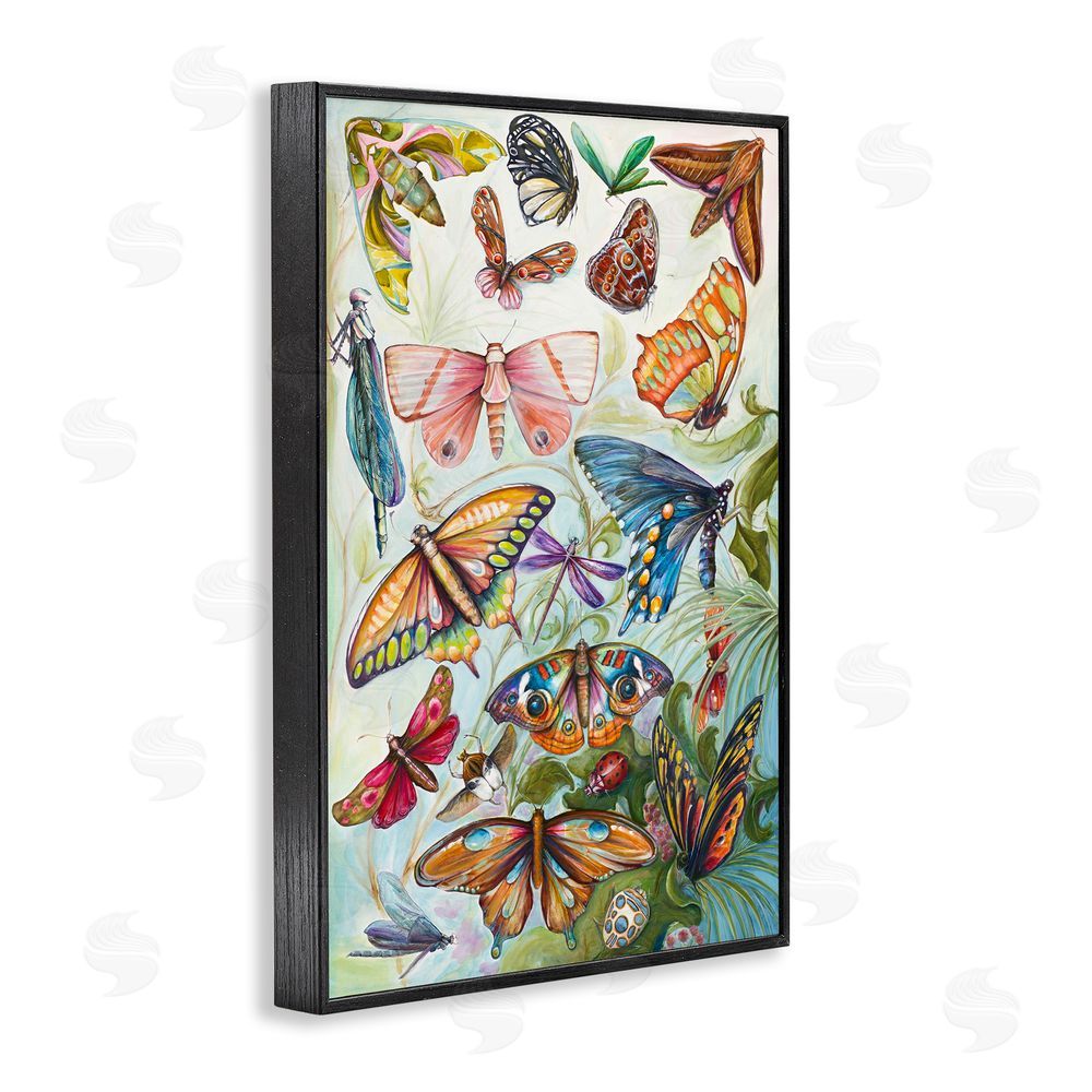 Sundance Graphics Colorful Butterfly Conservatory Black Framed Giclee Wall Art Print