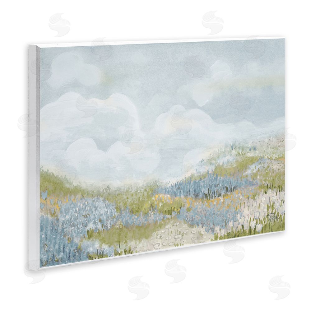 Sundance Graphics Blue Floral Meadow Wall Plaque Printed Art