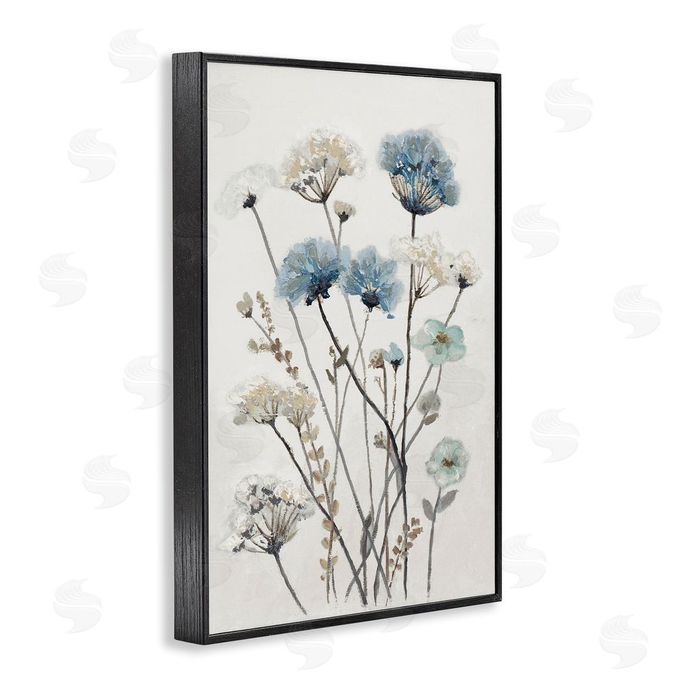 Sundance Graphics Blue & Beige Garden Black Framed Giclee Wall Art Print