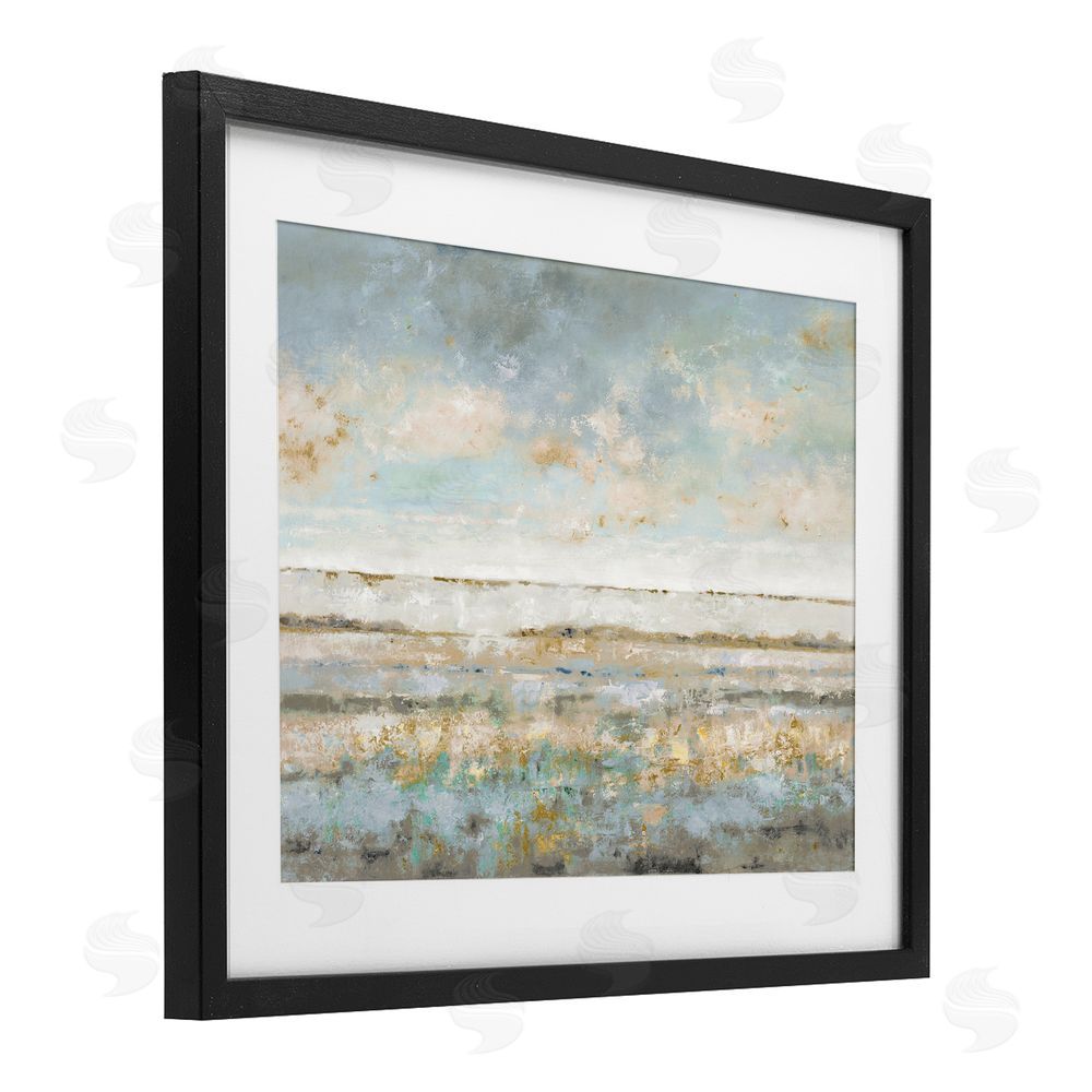 Lorenzo Collective Contemplative Mood Abstract Black Framed Print Under Glass Wall Art