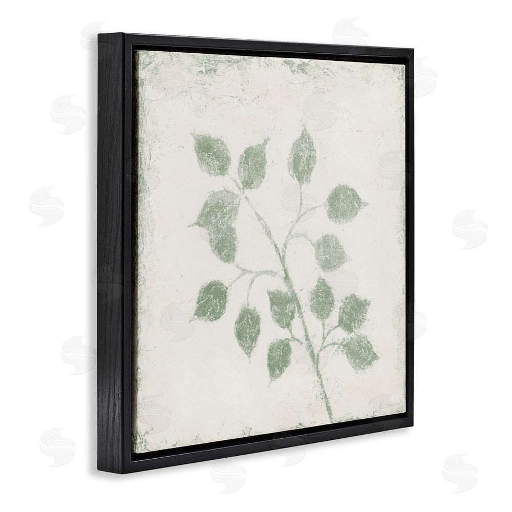 Michael Marcon November Leaves Plant Sprig Black Floating Frame Canvas Wall Art Print