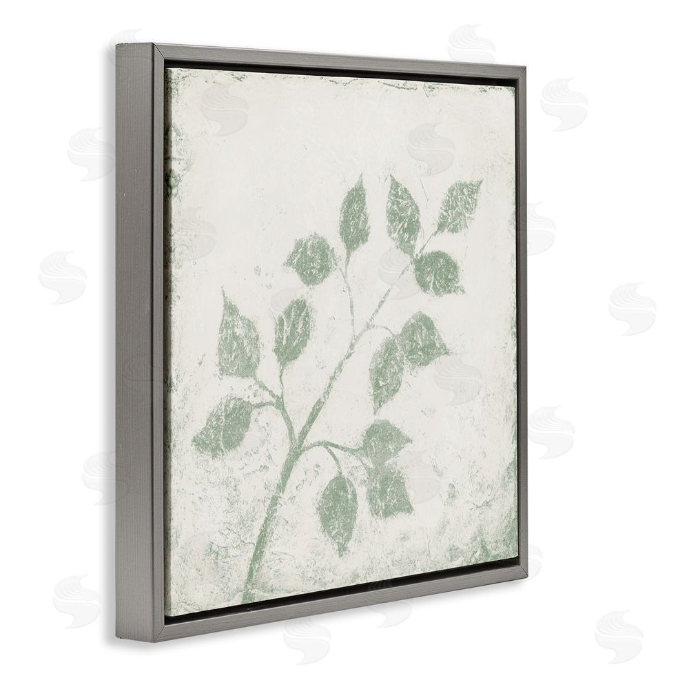 Michael Marcon November Leaves Tree Branches Gray Floating Frame Canvas Wall Art Print