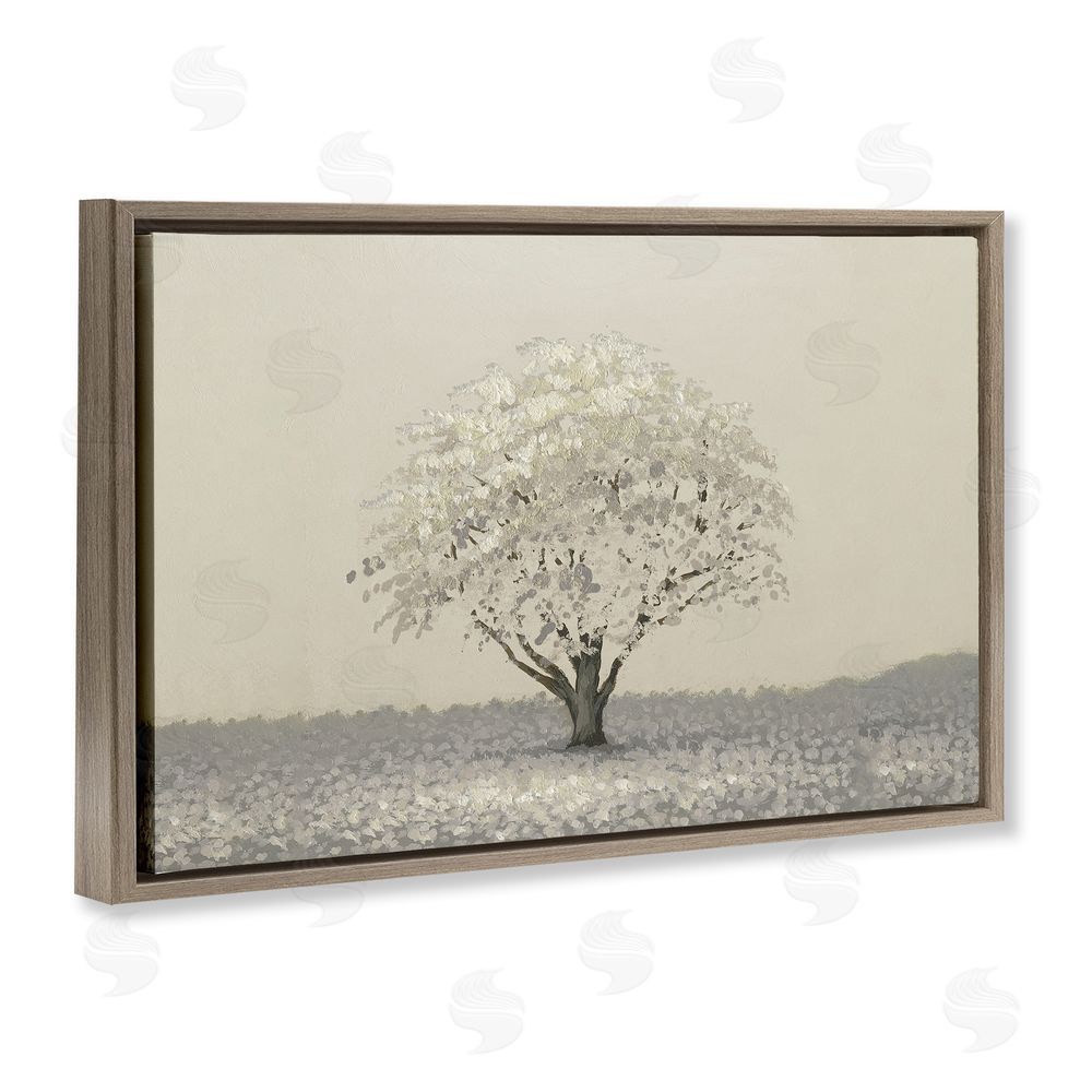 Michael Marcon Neutral Radiance Tree Brown Floating Frame Canvas Wall Art Print