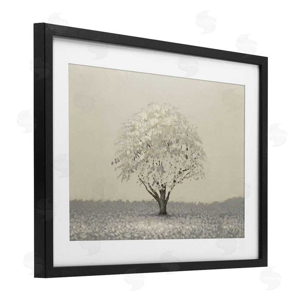 Michael Marcon Neutral Radiance Tree Black Framed Print Under Glass Wall Art