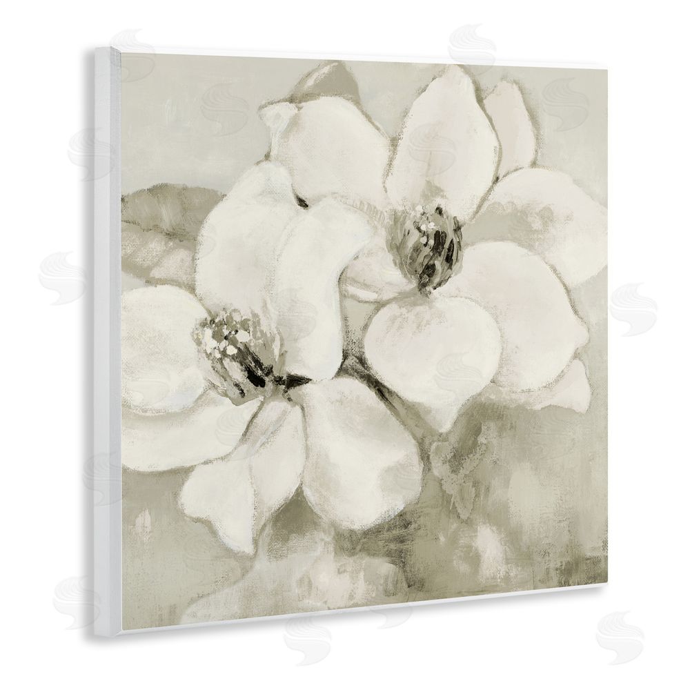 Lanie Loreth Subtle Beige Magnolias Wall Plaque Art Print