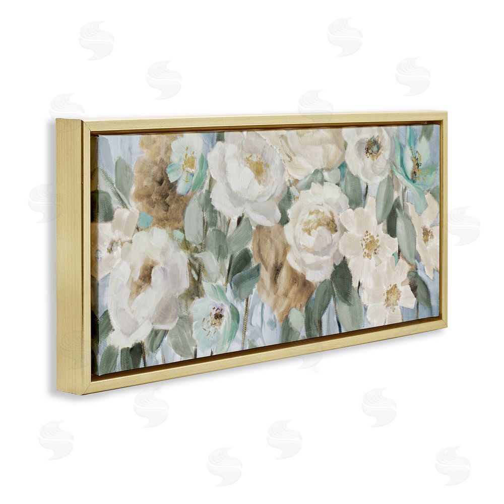 Lanie Loreth Promise of Giverny Gold Floating Frame Canvas Wall Art Print