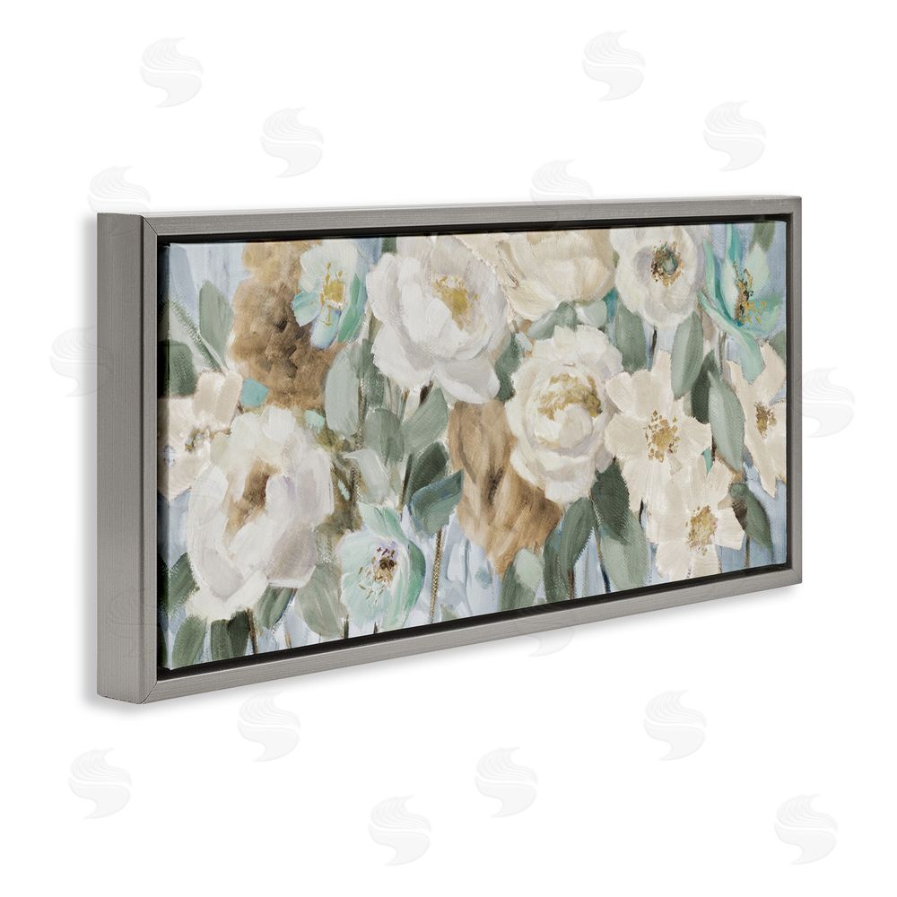 Lanie Loreth Promise of Giverny Gray Floating Frame Canvas Wall Art Print