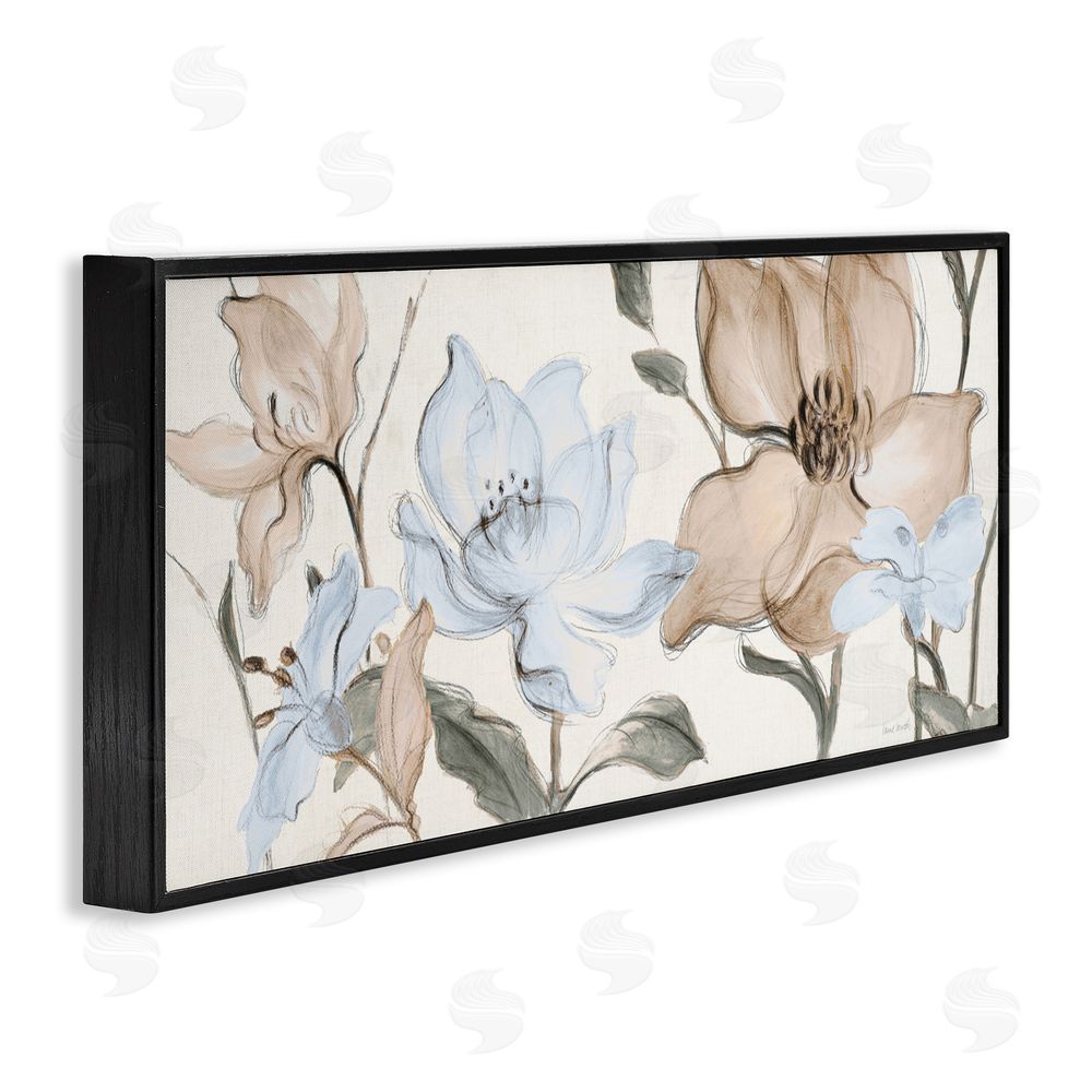 Lanie Loreth Soft Whispering Florals Black Framed Giclee Wall Art Print