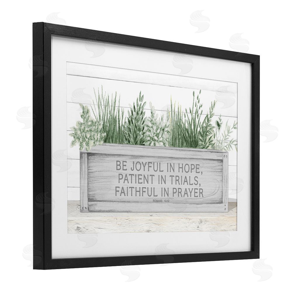 Sundance Graphics Be Joyful Flower Box Black Framed Print Under Glass Wall Art