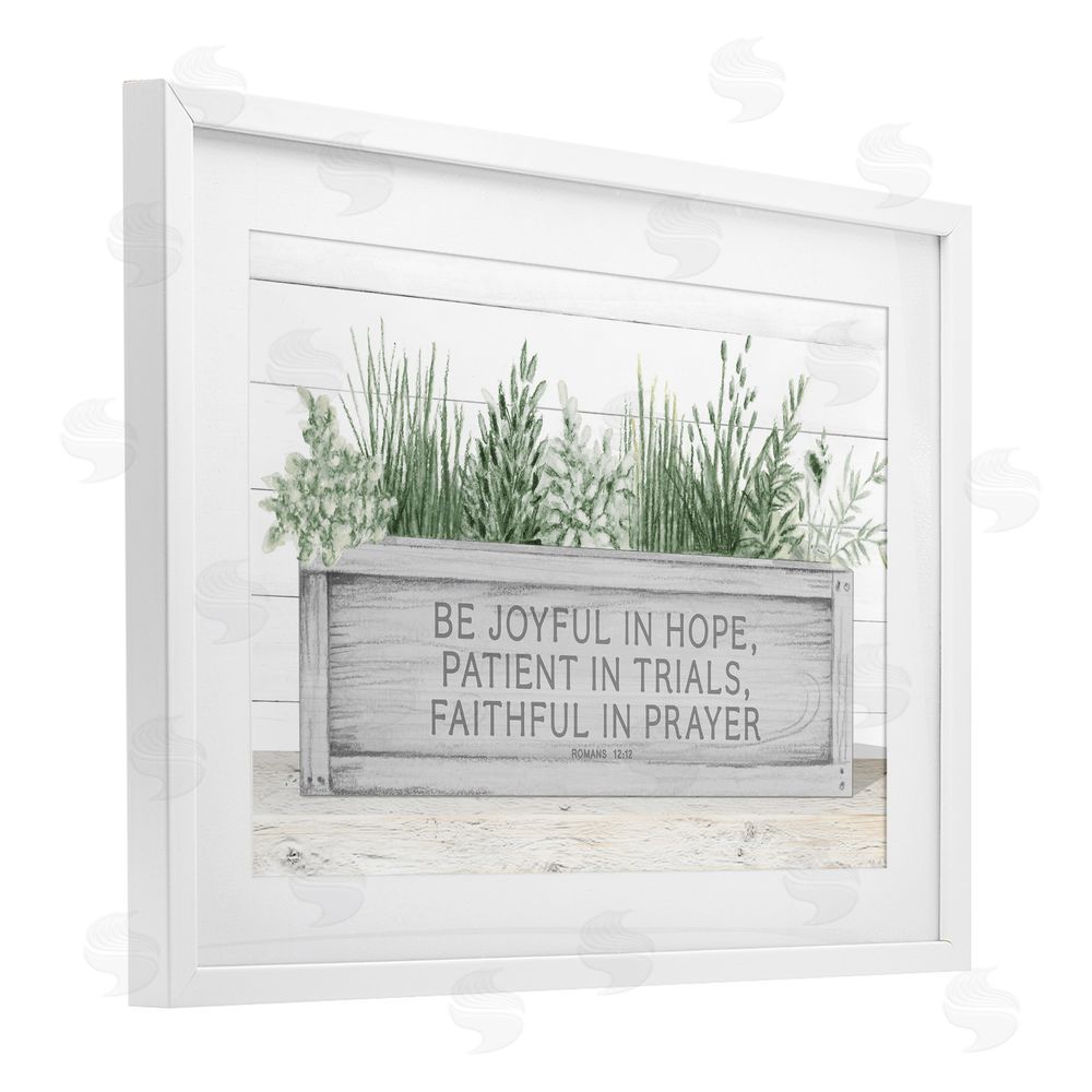 Sundance Graphics Be Joyful Flower Box White Framed Print Under Glass Wall Art