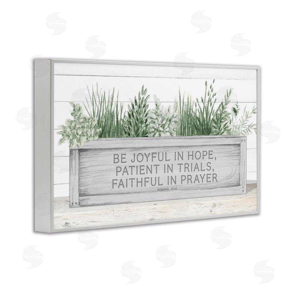 Sundance Graphics Be Joyful Flower Box White Framed Giclee Wall Art Print