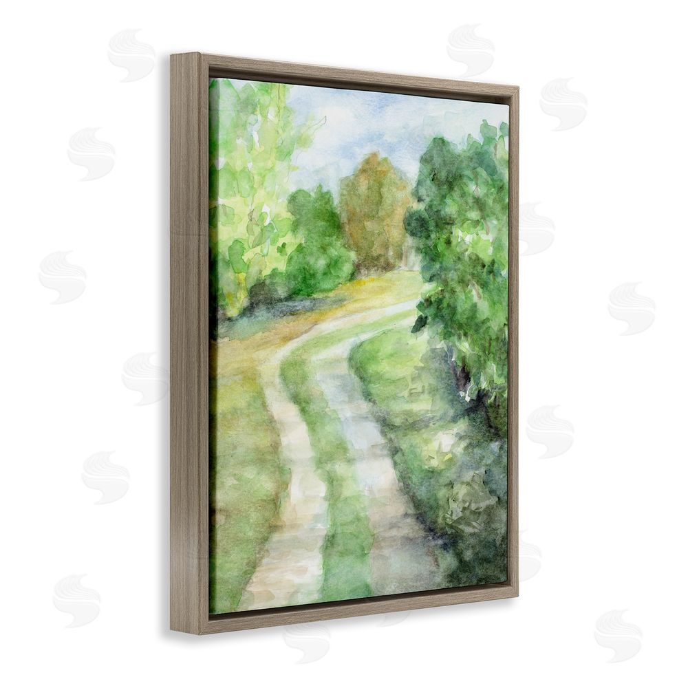 Sundance Graphics Around The Bend Brown Floating Frame Canvas Wall Art Print
