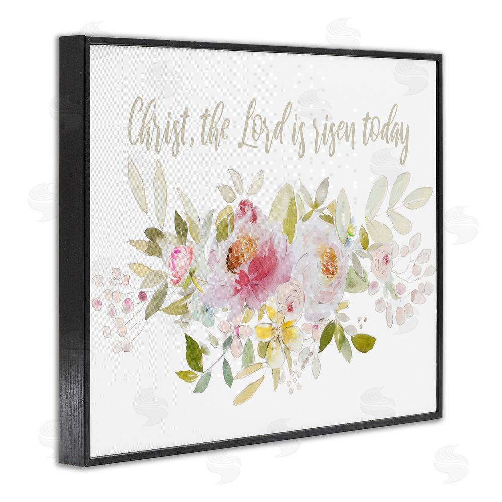 Sundance Graphics The Lord Is Risen Florals Black Framed Giclee Wall Art Print