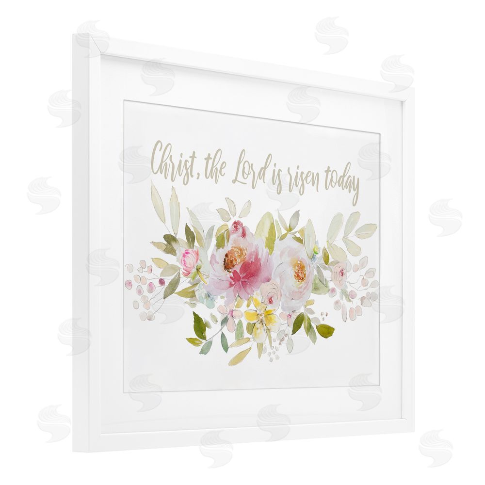 Sundance Graphics The Lord Is Risen Florals White Framed Print Under Glass Wall Art
