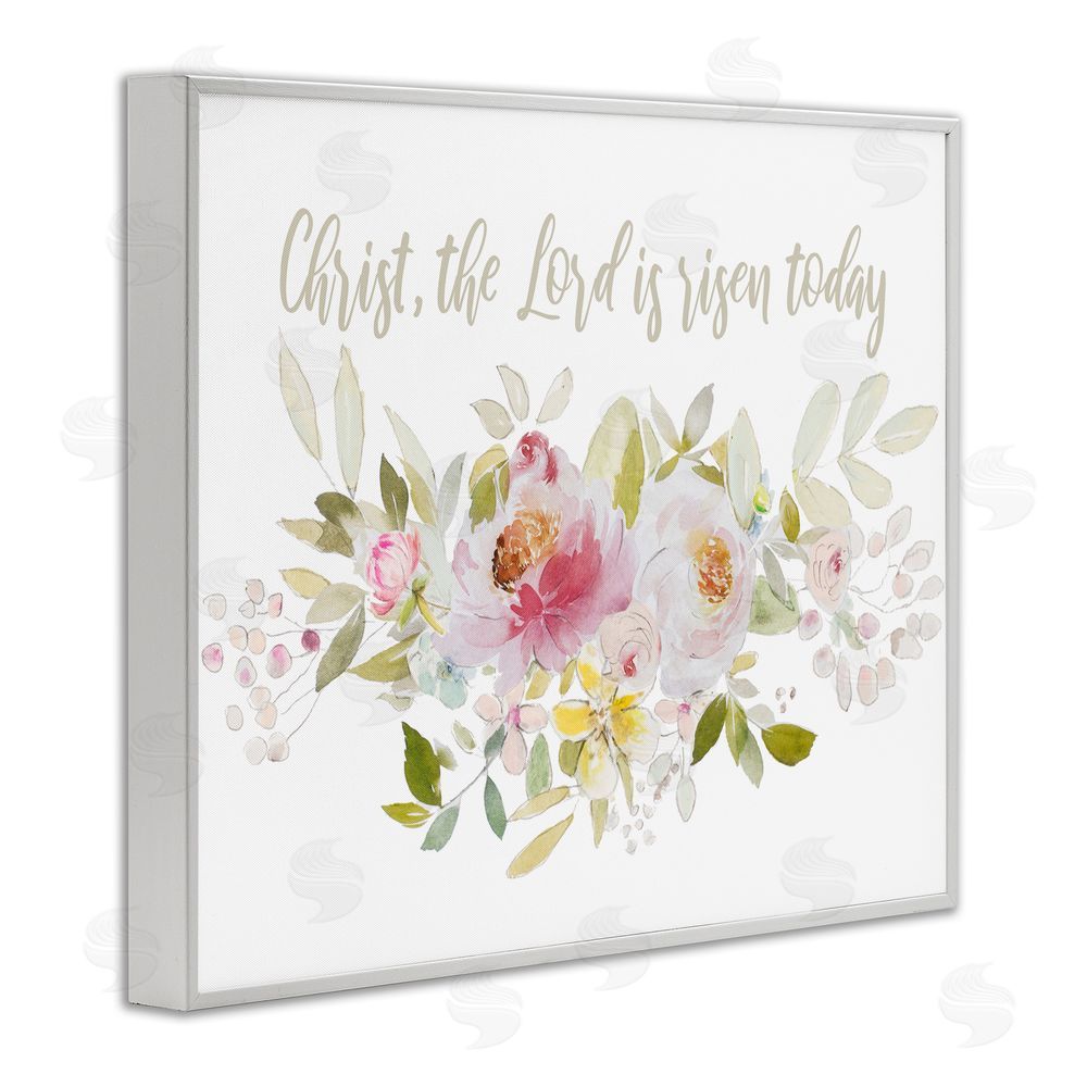 Sundance Graphics The Lord Is Risen Florals White Framed Giclee Wall Art Print